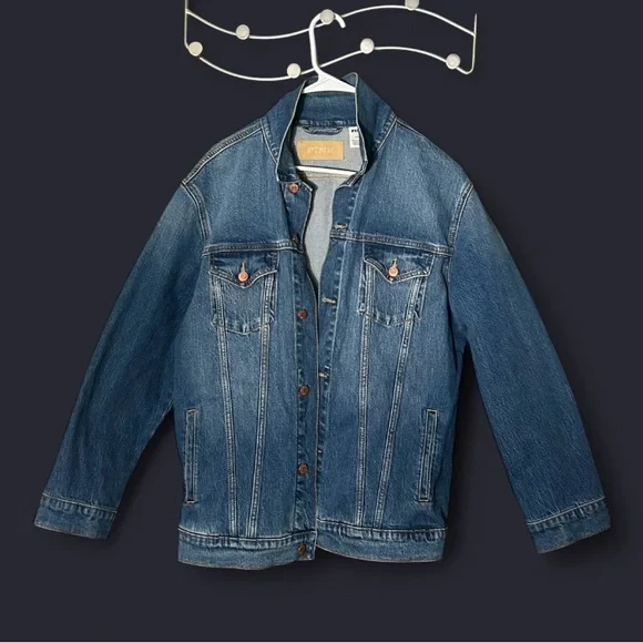 PINK Victoria's Secret Oversized Jean Jacket Sz. M - Picture 5 of 10